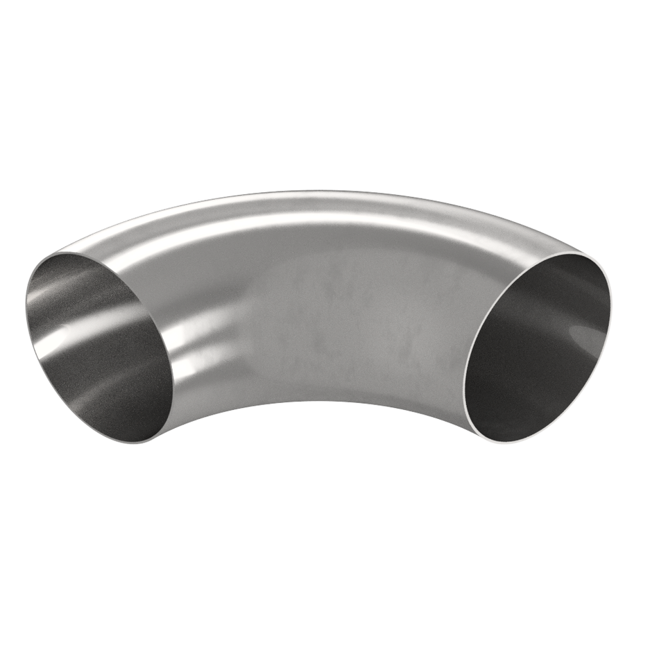 Bogen 90° 3D 154 x 2 mm Edelstahl